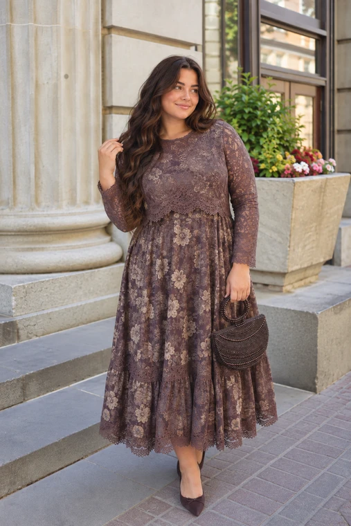autumn knee length dresses The Waltz Dress what shoes to wear with midi dress