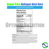 Veganpure NO SUGAR Keto bar Chocolate Chip Cookie Dough Nutritional Facts | Optimizenutrition.ca