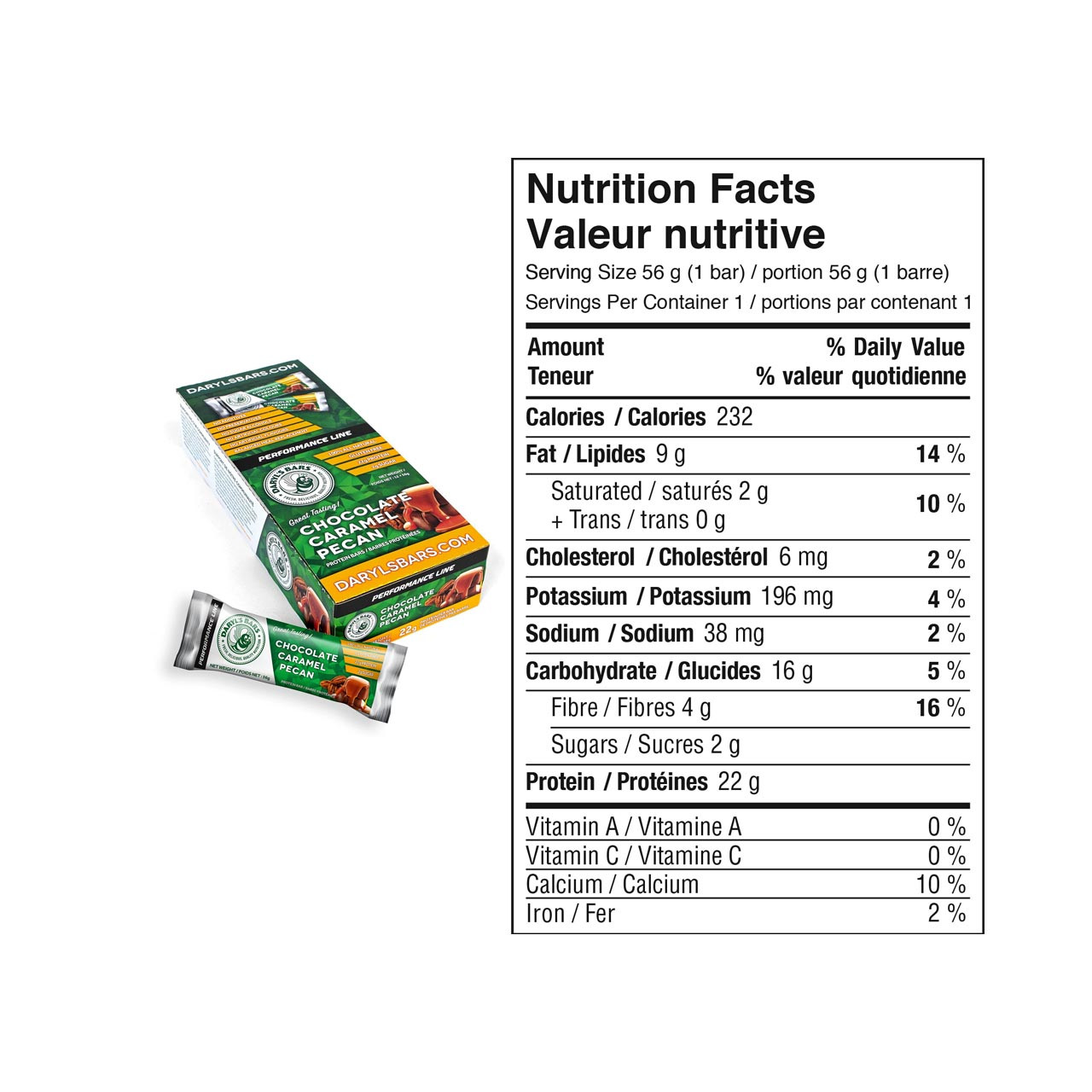 Daryl's Performance Line Protein Bars 12Pack