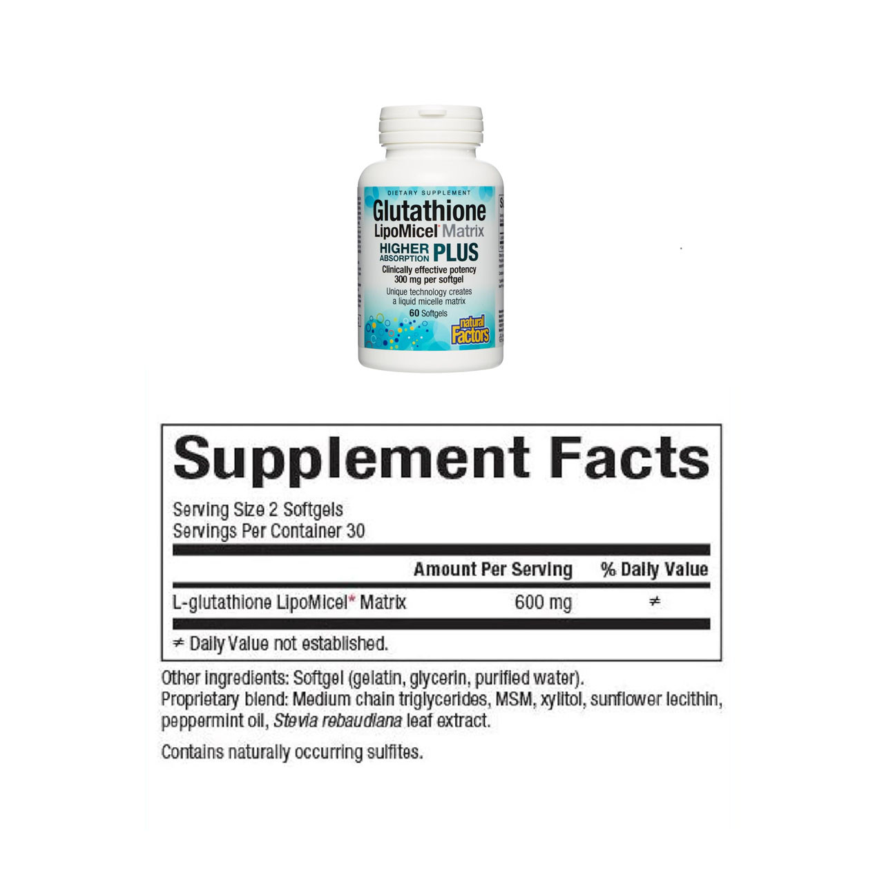 natural factors liposomal glutathione 300mg 60gel Product Question] Glutathione + even tone Dose:100 mg