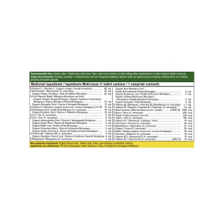 MegaFood Women's One Daily 30Tab nutrition facts | Optimize Nutrition