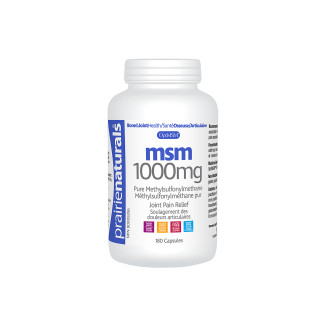 Prairie Naturals MSM 1000mg 180Cap | Optimize Nutrition
