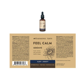 Harmonic Arts Feel Calm Tincture Label | Optimize Nutrition