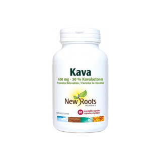 New Roots Kava 400 mg 30% Kavalactones 60Cap | Optimizenutrition.ca