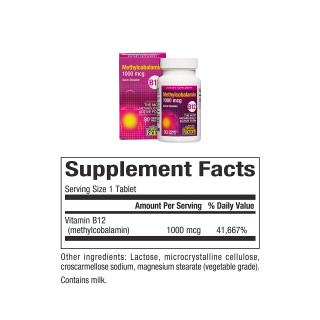 Natural Factors Methylcobalamin Vitamin B12 1000mcg Ingredients | Optimize Nutrition