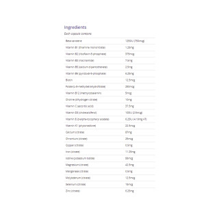 CanPrev Prenatal Multi 120Vcap ingredients | Optimize Nutrition