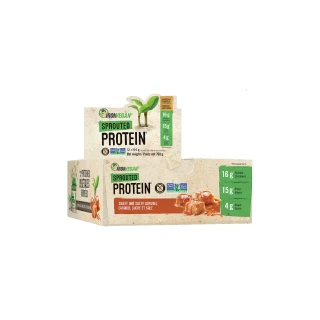 Iron Vegan Sprouted Protein Bars Sweet & Salty Caramel | Optimize Nutrition