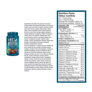 Vega One All in One Nutrition Chocolate Nutritonal Facts | Optimize Nutrition