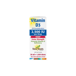 New Roots Vitamin D3 2500iu 30ml | Optimize nutrition