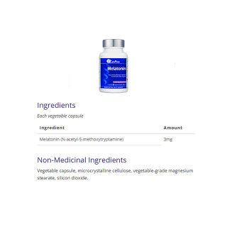Canprev Melatonin 3mg Sustained Release Ingredients | Optimize Nutrition