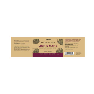 Harmonic Arts Lions Mane Concentrated Mushroom Powder ingredients | optimizenutrition.ca