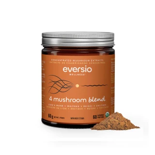 Eversio Wellness Balance 4 Mushroom Blend Powdered Extract 60g Jar | Optimize Nutrition