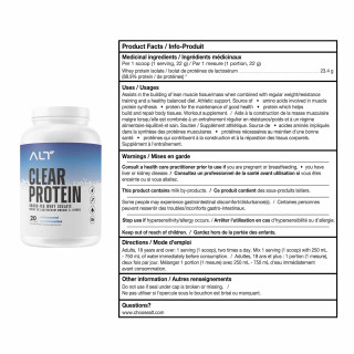 ALT Clear Protein Grass-Fed Whey Isolate Unflavoured Label