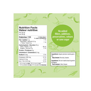 Organic Traditions Premium Matcha Tea 100g Ingredients | Optimize Nutrition