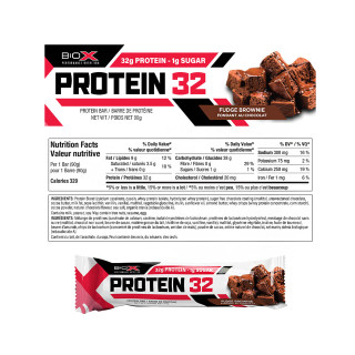 BioX Protein 32 Bars Ingredients Fudge Brownie | Optimize Nutrition