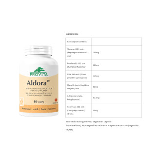 Provita Aldora 90 Vcap Ingredients | Optimize Nutrition