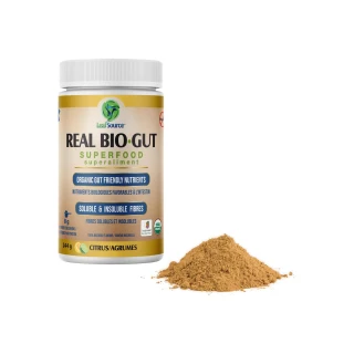 Leaf Source Real Bio Gut Citrus 244g | Optimize Nutrition