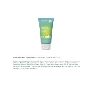 Attitude Sunly Mineral Sunscreen SPF30 150g Ingredients | Optimize Nutrition