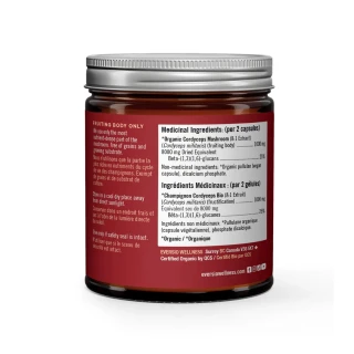 Eversio Wellness Organic Cordyceps 8:1 500mg Ingredients | Optimize Nutrition