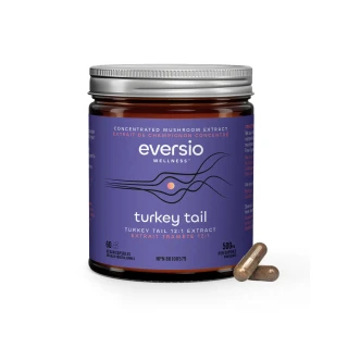Eversio Wellness Organic Turkey Tail 12:1 Extract 60Vcap Glass Jar | Optimize Nutrition