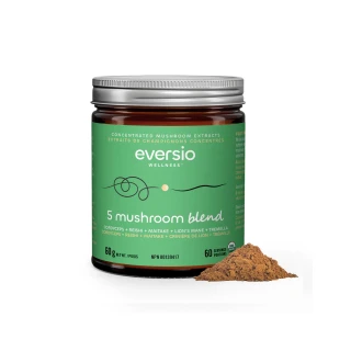Eversio Wellness Organic 5 Mushroom Blend Extracts 60g Glass Jar | Optimize Nutrition