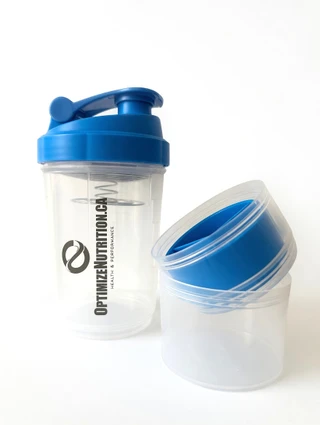 Optimize Nutrition Shaker Cup + Pill Organizer + Storage 500ml Blue | Optimize Nutrition