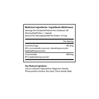 Fortitude Health Tri Curcumin BioBDMC 50 377mg 260Caps Ingredients | Optimize Nutrition