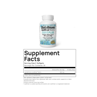 Natural Factors Liposomal Glutathione 300mg 60gel Ingredients | Optimize Nutrition