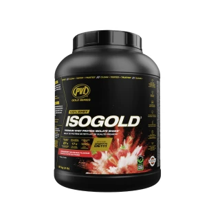 PVL Isogold Whey Protein Isolate 4lb Strawberry | Optimize Nutrition