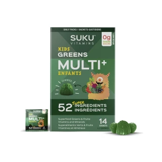 Suku Vitamins Kids Greens Multi+ Kids 14 Sachets x 2 Gummies | Optimize Nutrition