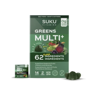 Suku Vitamins Greens Multi+ 14 Sachets x 2 Gummies | Optimize Nutrition