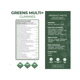 Suku Vitamins Greens Multi+ 14 Sachets x 2 Gummies Ingredients | Optimize Nutrition