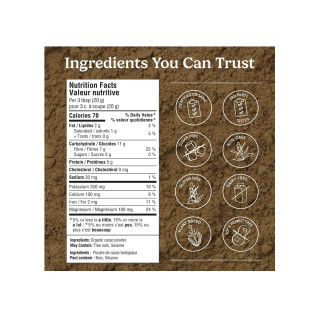 Organic Traditions Cacao Powder 227g Nutritional Facts | Optimize Nutrition