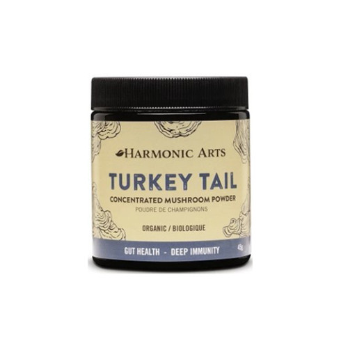 Harmonic Arts Turkey Tail Powder 45g Jar Dual Extract | Optimize Nutrition