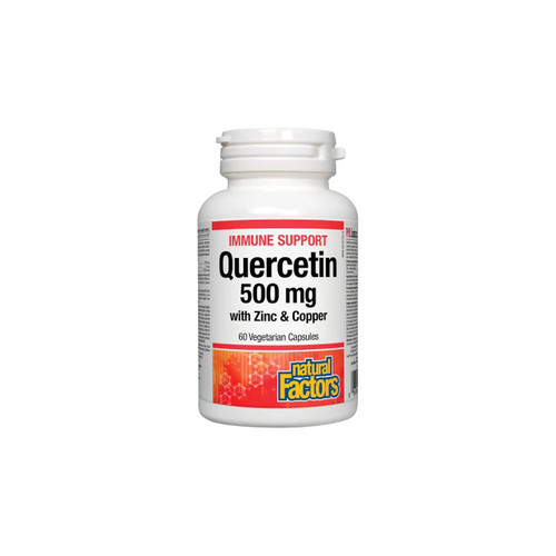 Natural Factors Quercetin 500mg with Zinc & Copper 60Vcap | optimize nutrition