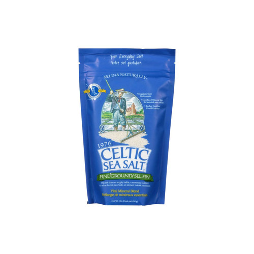 Selina Naturally Celtic Sea Salt Fine Ground 454g | Optimize Nutrition