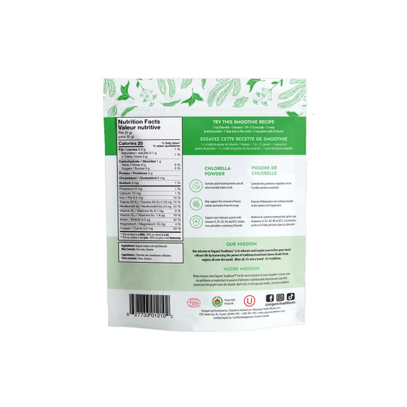 Organic Traditions Chlorella Powder 150g Ingredients | Optimize Nutrition Organic Traditions Chlorella Powder 150g Ingredients | Optimize Nutrition