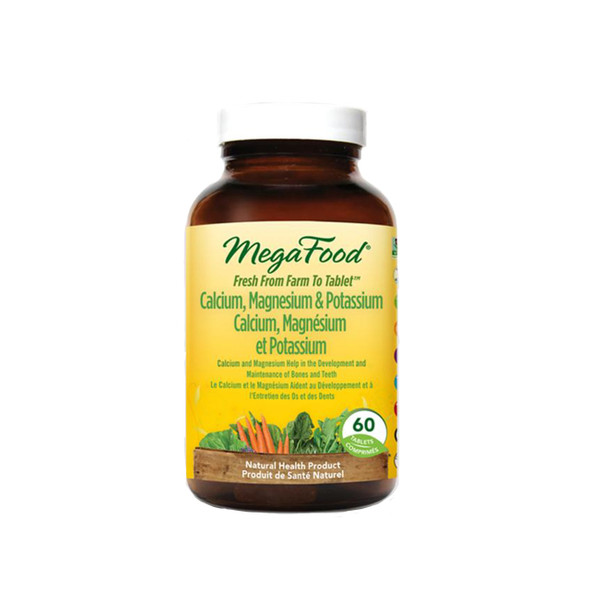 MegaFood Cal Mag Pot 60Tab | Optimizenutrition.ca