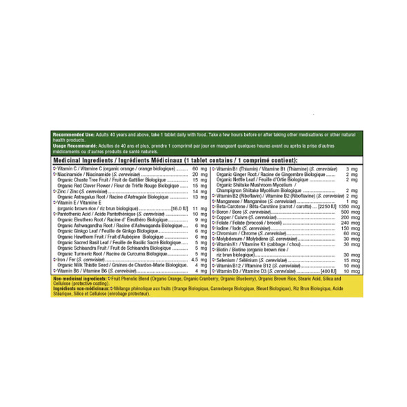 MegaFood Women's Over 40 One Daily Label | Optimize Nutrition