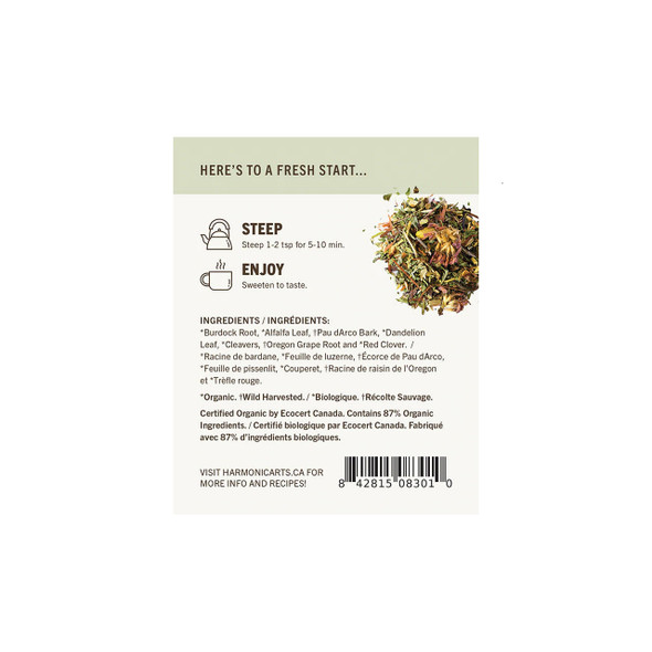 Harmonic Arts Tea Cleanse Ingredients | Optimize Nutrition