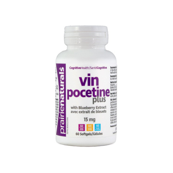 Prairie Naturals Vinpocetine Plus 15mg 60Cap | Optimizenutrition.ca