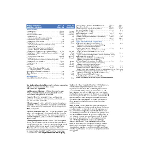 Progressive Multivitamin Active Men Nutritional Facts | Optimize Nutrition Progressive Multivitamin Active Men Nutritional Facts | Optimize Nutrition