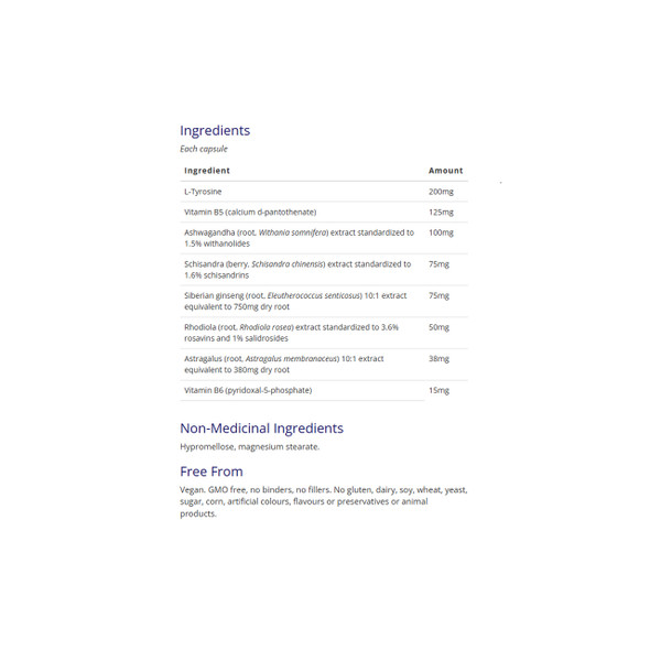 CanPrev Adrenal-Pro 120 vcap Ingredients | Optimize Nutrition