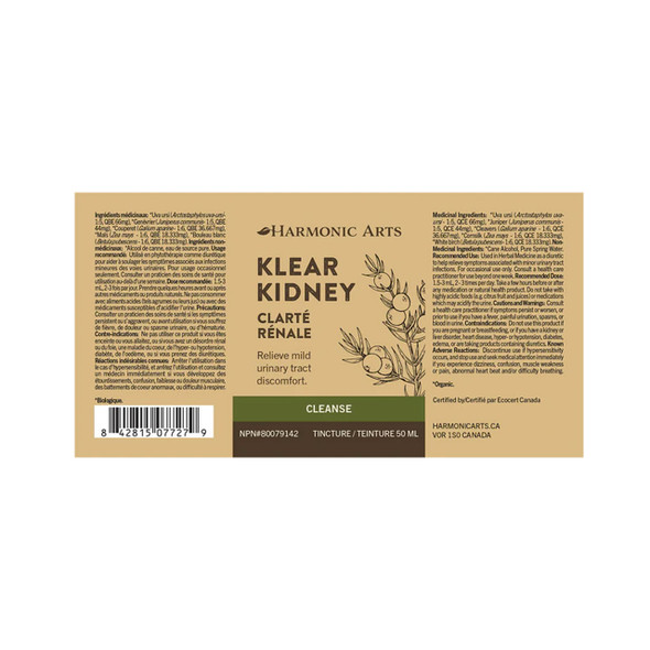Harmonic Arts Klear Kidney ingredients | Optimize Nutrition
