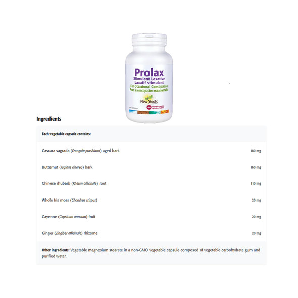New Roots Prolax Ingredients | optimize nutrition New Roots Prolax Ingredients | optimize nutrition
