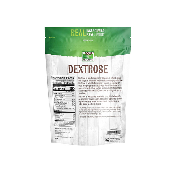 Now Dextrose Pure Powder Nutrition Facts