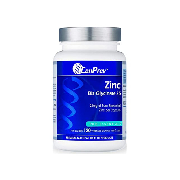 CanPrev Zinc Bis-Glycinate 25 120Vcap  | Optimize Nutrition