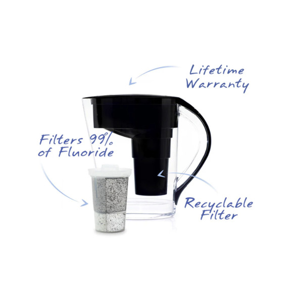 Santevia Alkaline Water Pitcher Black | Optimize Nutrition
