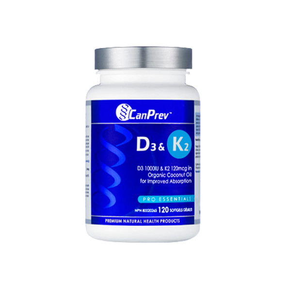 CanPrev D3 & K2 120vcap | Optimize Nutrition
