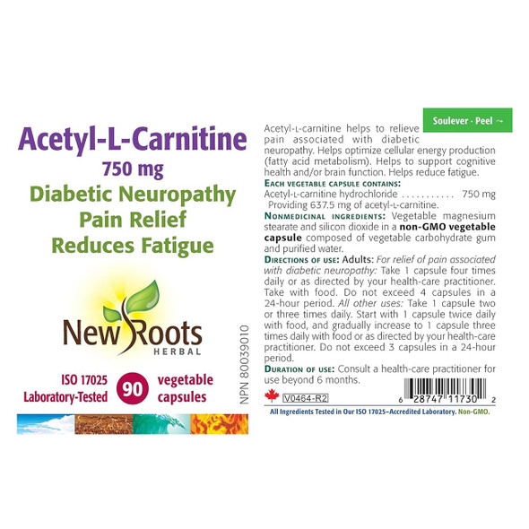New Roots Acetyl L-Carnitine Ingredients | Optimize nutrition